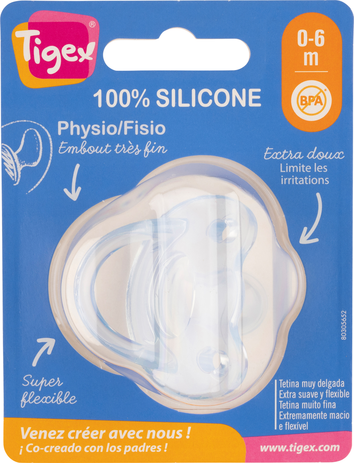 Sucette physiologique silicone Funny Animals 18 à 36 mois BEBE