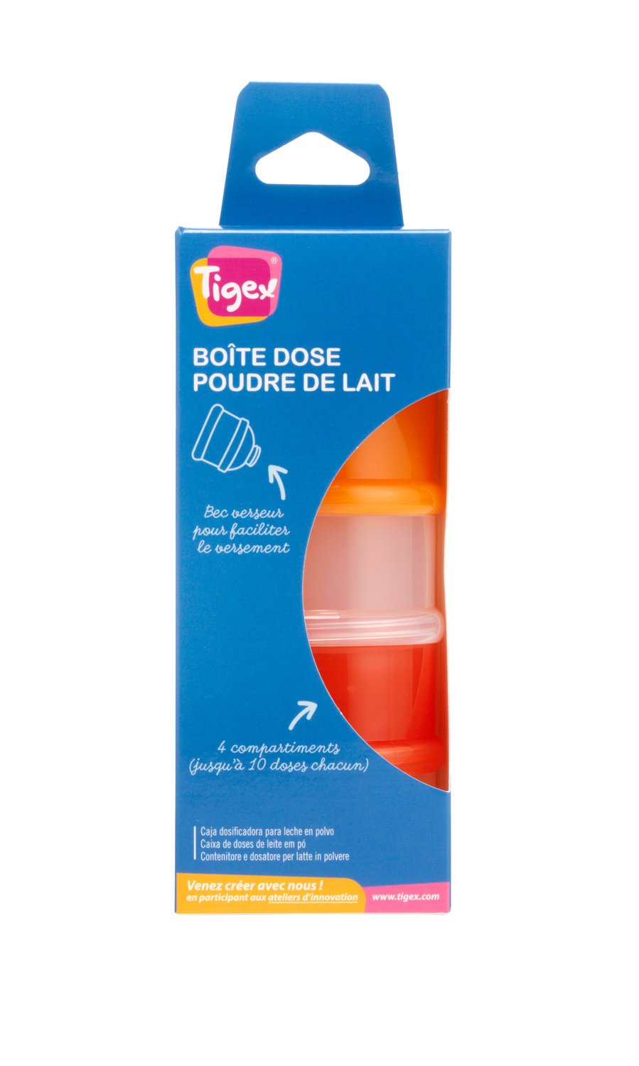 Boîte de dosage LC Toddler Lait en poudre Powder - lot de 2 - Sans BPA -  Vert - 4