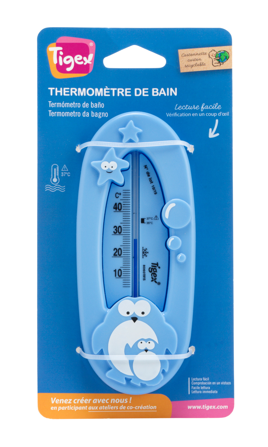 Thermomètre de bain digital crabe pour